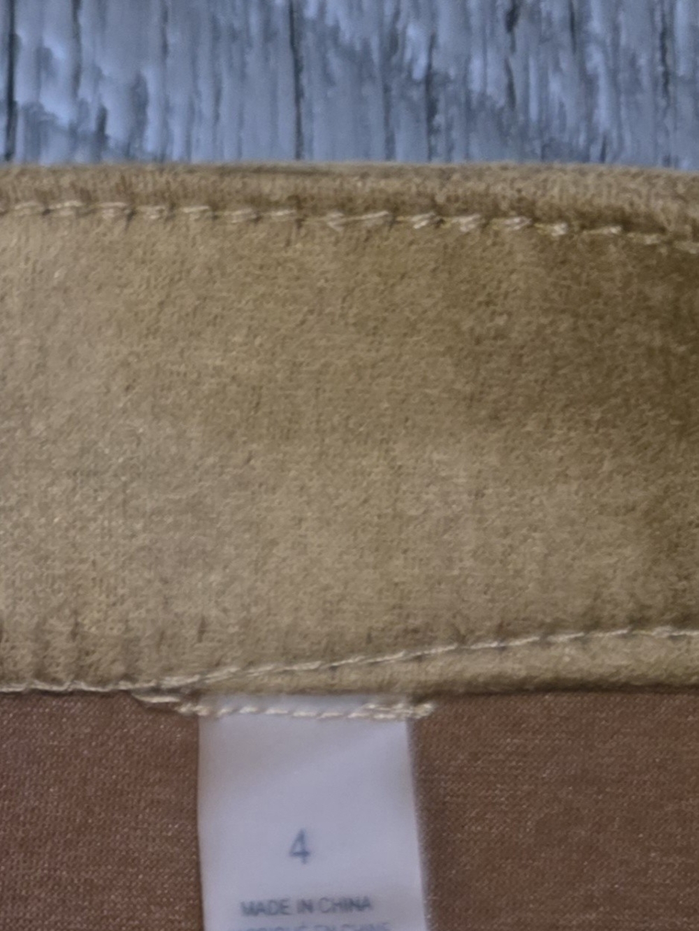 Tahari Elie High-Rise Faux Leather  Pants in Camel Brown ( Size : 4) - Picture 7 of 7